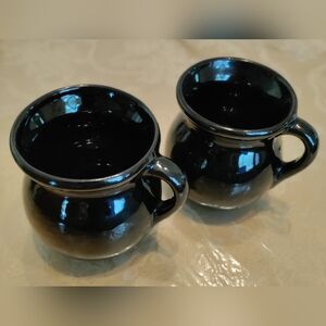 Pottery glazed coffee mugs-Two